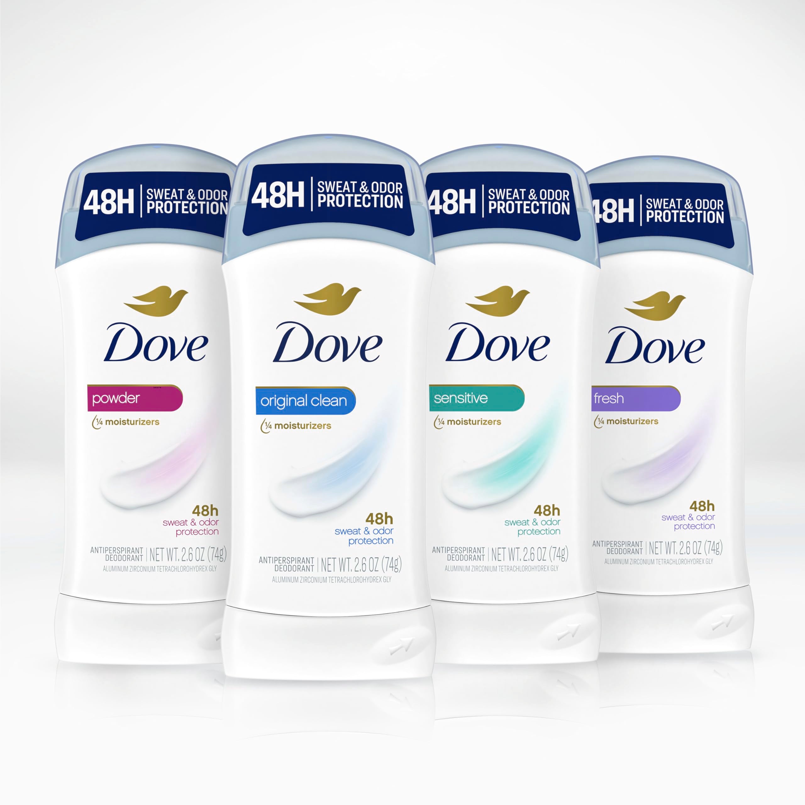 Dove Invisible Solid Powder Deodorant Stick alcohol-free formula for gentler underarm care and comfort