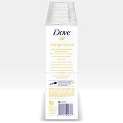 Dove Mango Butter Beauty Bar lush-lather image highlights mango and almond scent.