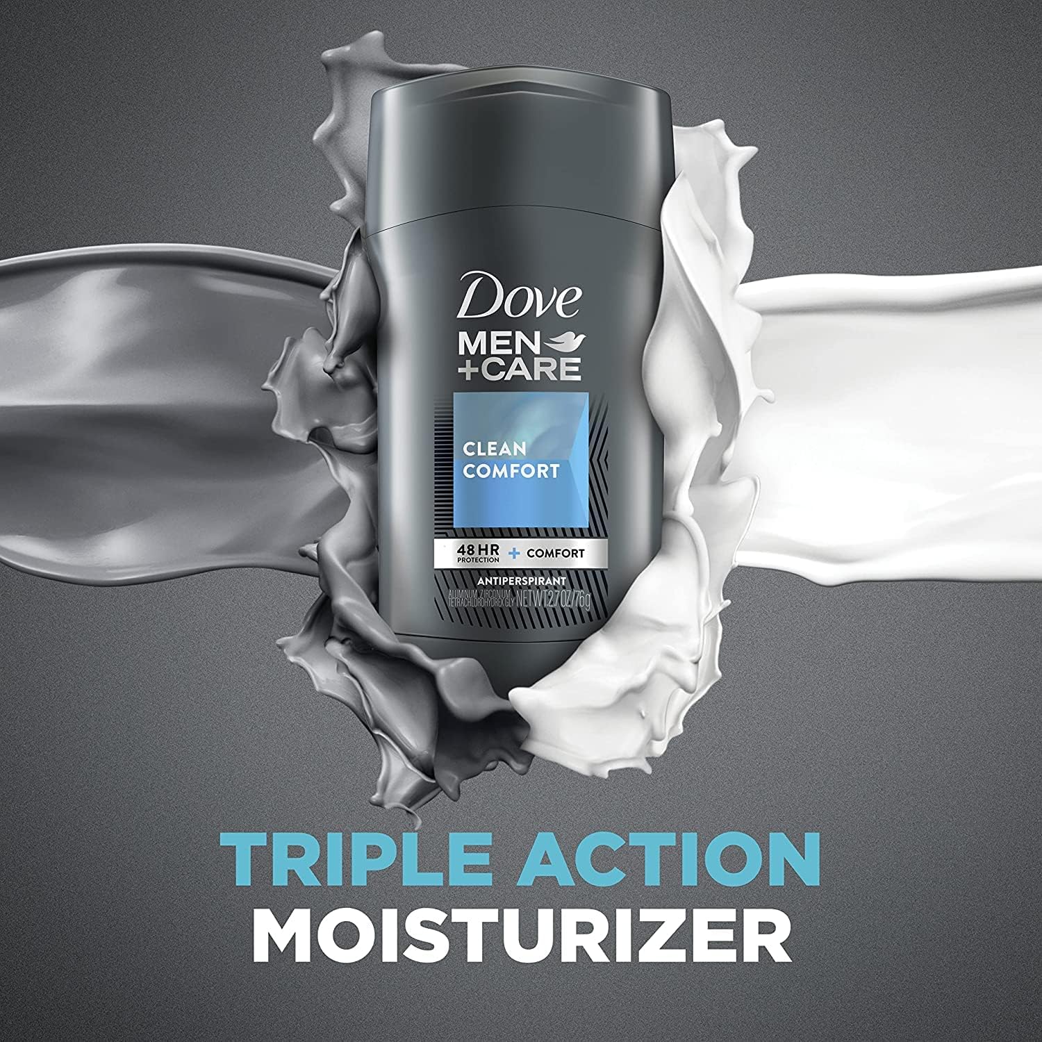 Dove Men+Care fragrance blends orange flower, lavender, and oakmoss for a subtle scent.