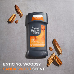 Dove Men+Care antiperspirant being applied underarm demonstrates easy glide.