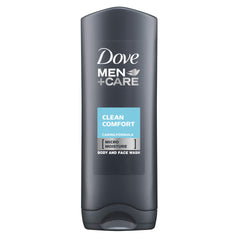 Dove Men Care Clean Comfort packaging and label for easy identification in shower