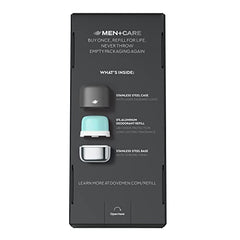 Dove Men+Care aluminum-free deodorant stick highlights gentle underarm care.