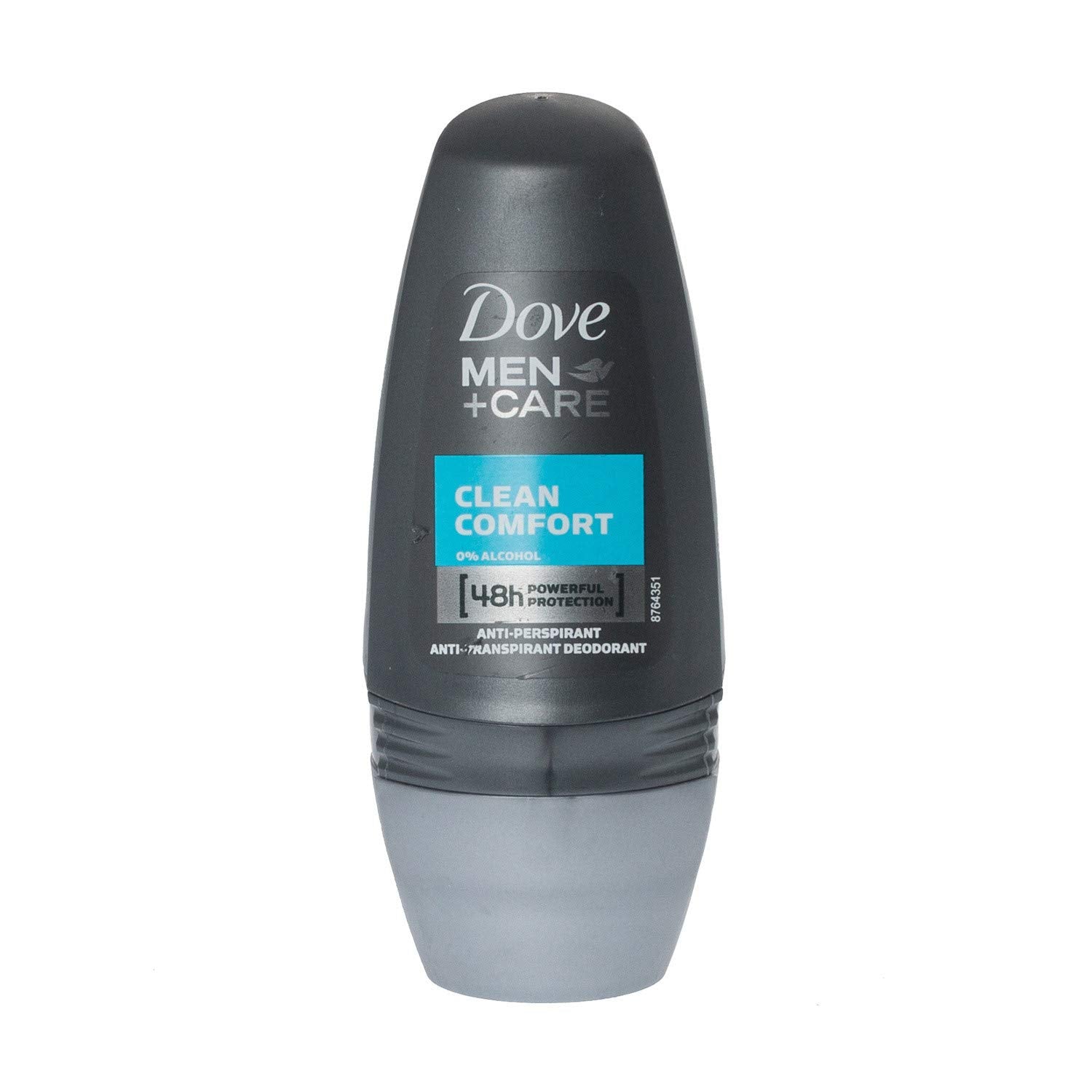 Dove Men+Care Deo Roll-On Clean Comfort 50ml bottle for everyday freshness and protection.