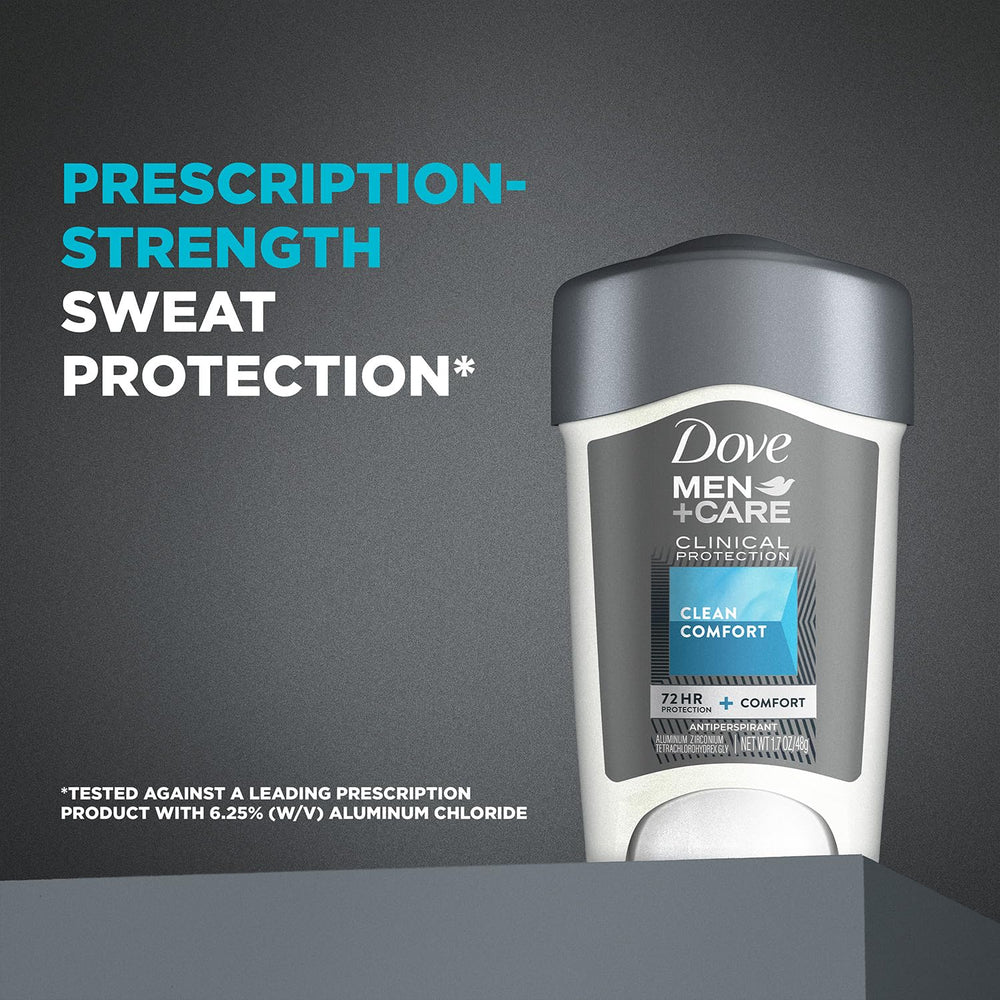 Dove Men+Care moisturizing formula with ¼ moisturizers for comfortable skin.