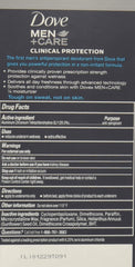 Dove Men+Care Deodorant clean comfort scent highlights fresh fragrance for daily wear.