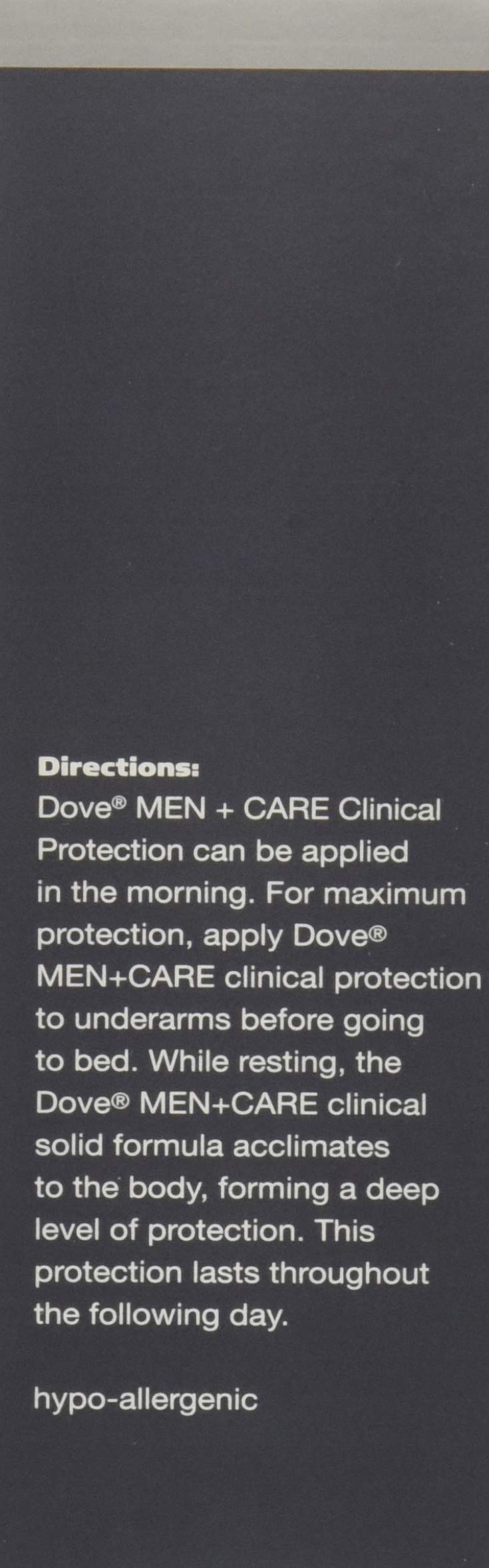 Dove Men+Care Deodorant quarter moisturizers close-up showcases skin conditioning for comfort.