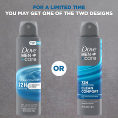 Dove Men+Care Dry spray goes on dry for comfort.