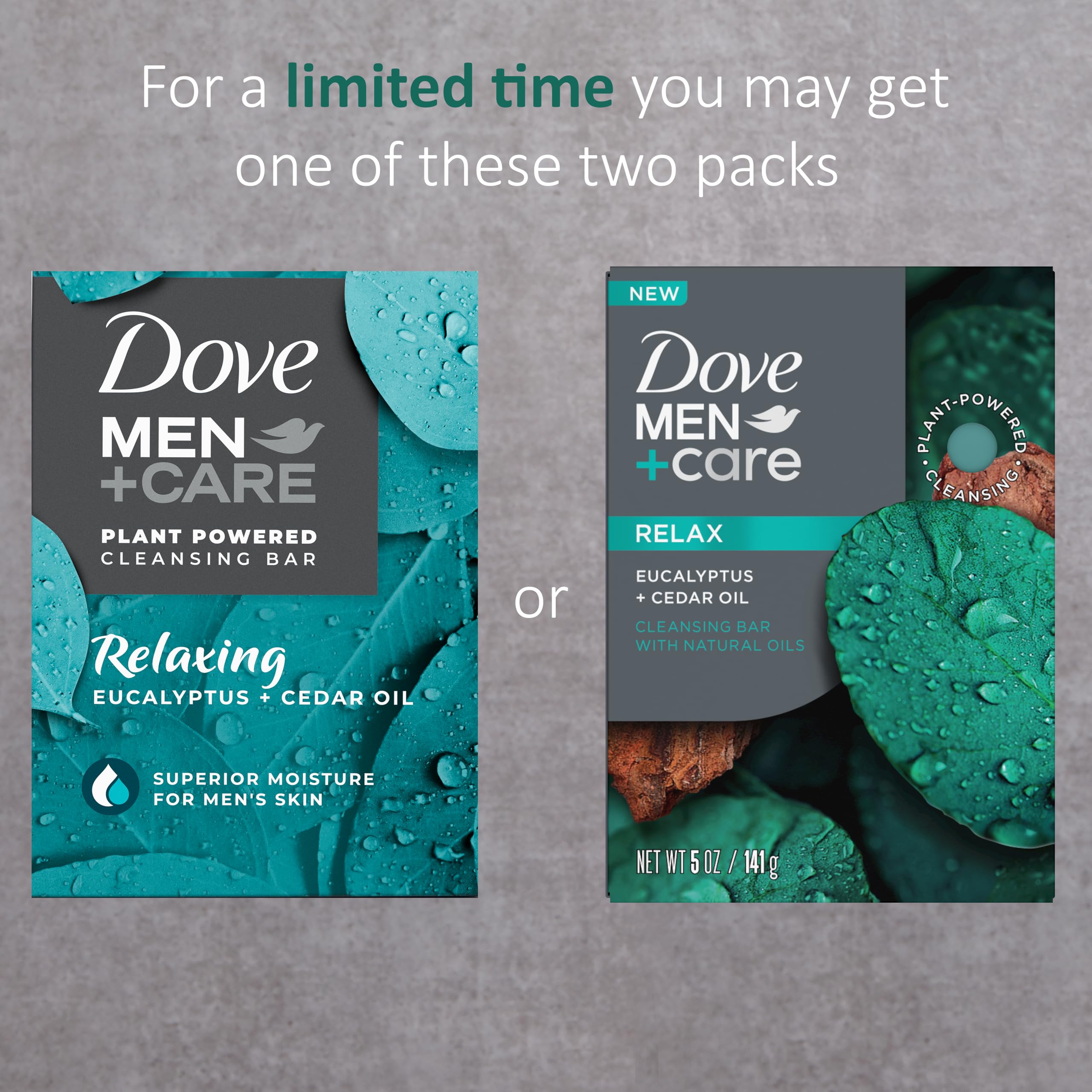 Dove Men+Care eucalyptus bar closeup with foam for gentle cleansing