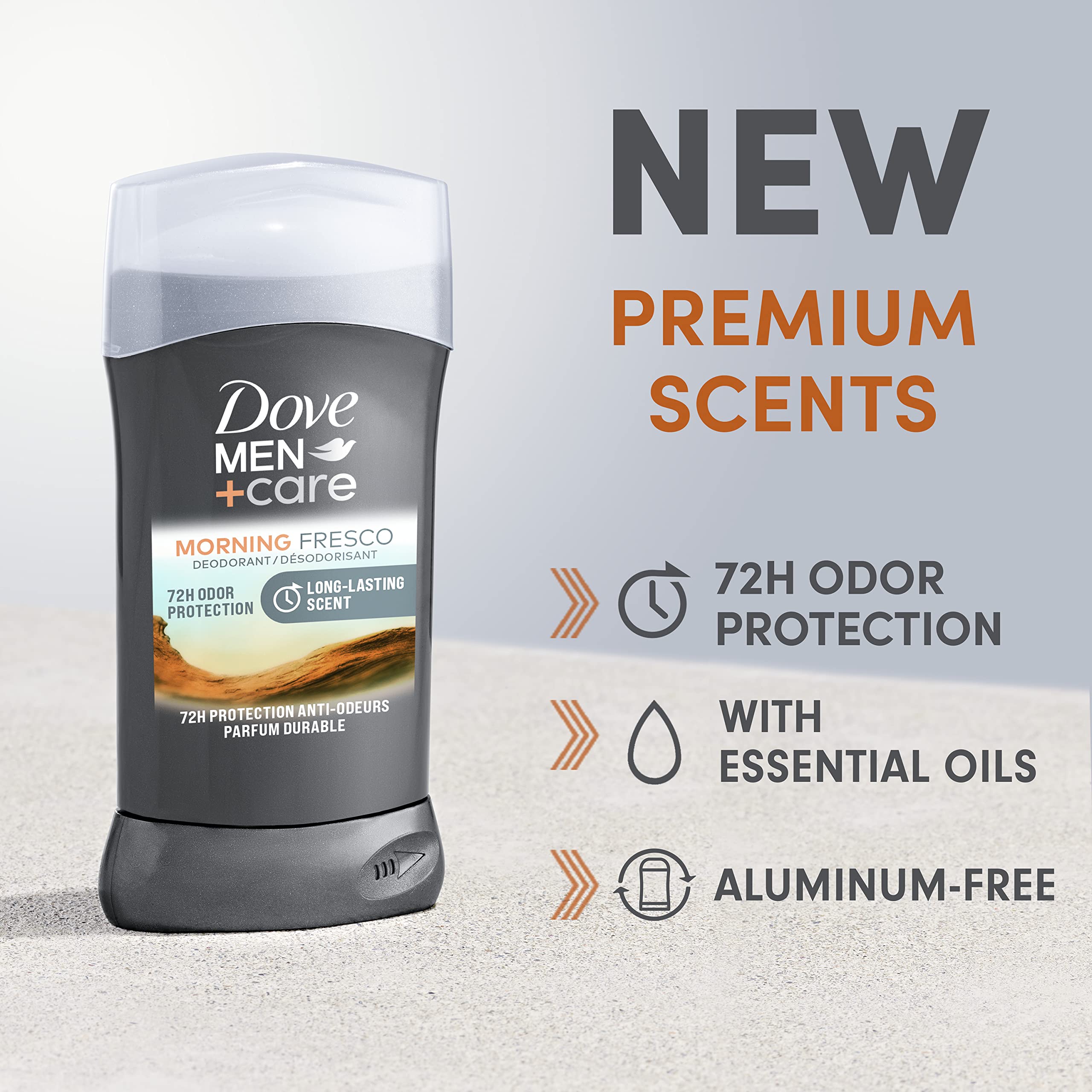 Dove Men+Care Morning Fresco application being applied to underarm