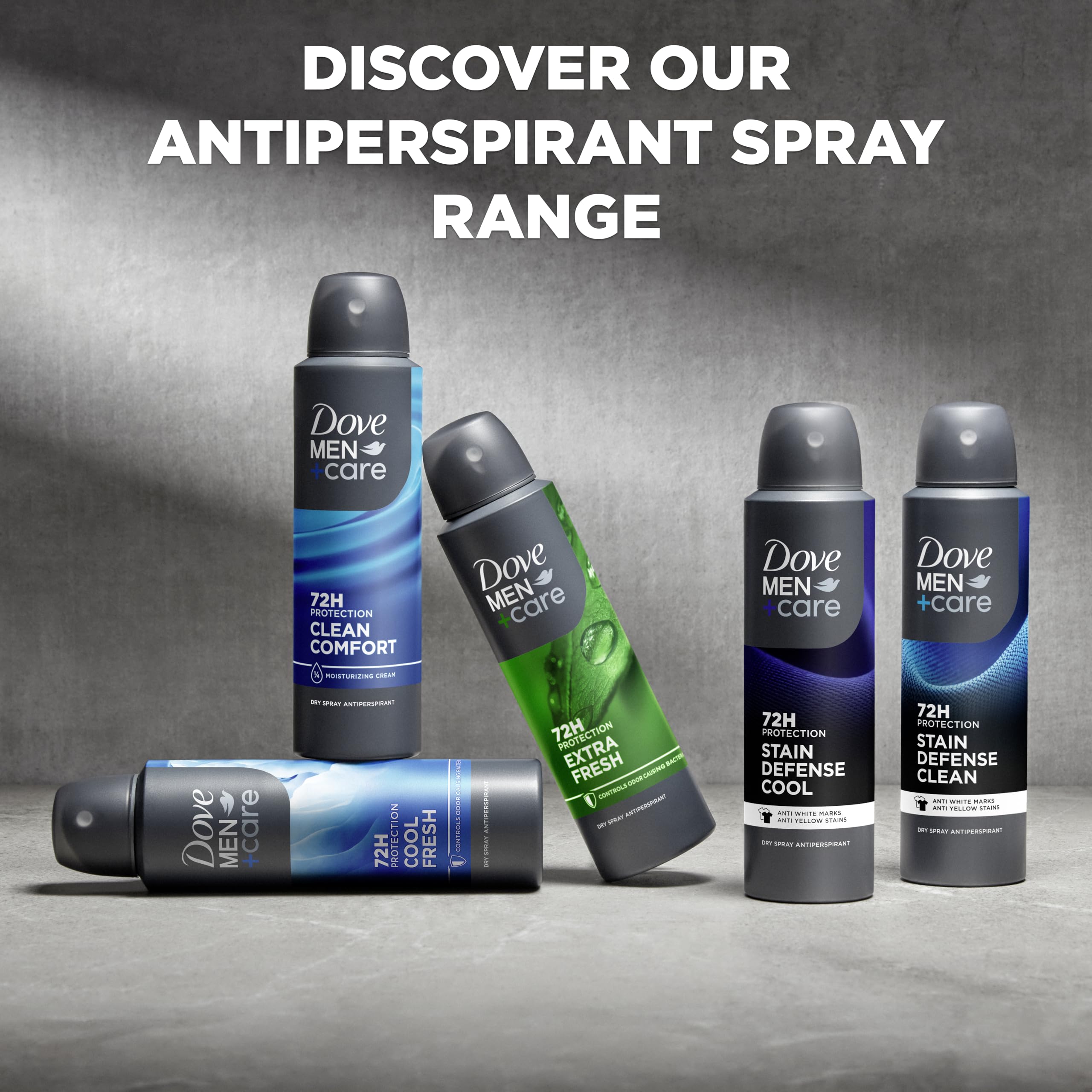 Dove Men+Care pack of 12 display highlighting value and convenience.