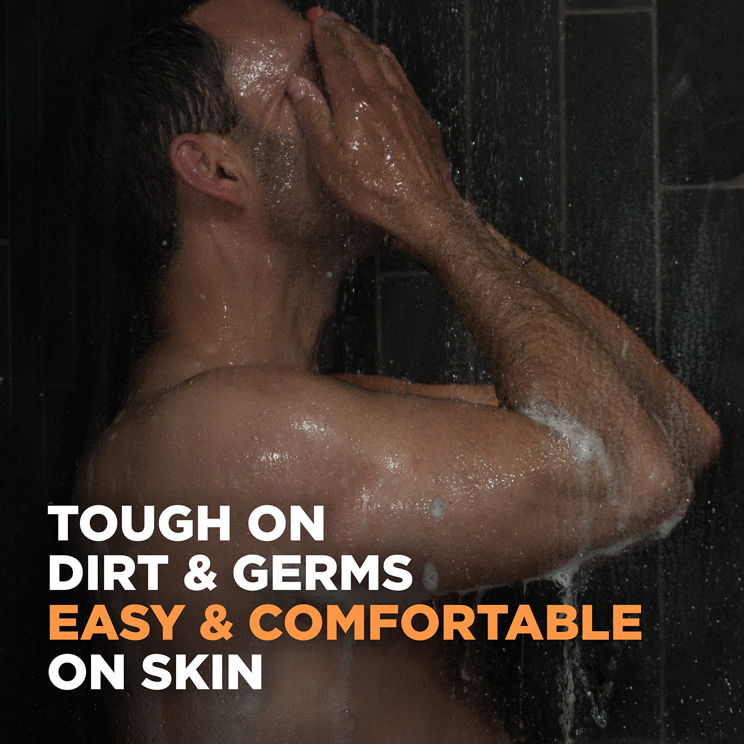 Dove Men+Care Skin Defense Bar washing routine conveying quick daily cleanse