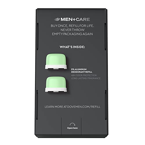 Dove Men+Care Ultimate Fresh Feel starter kit base with stainless steel case.