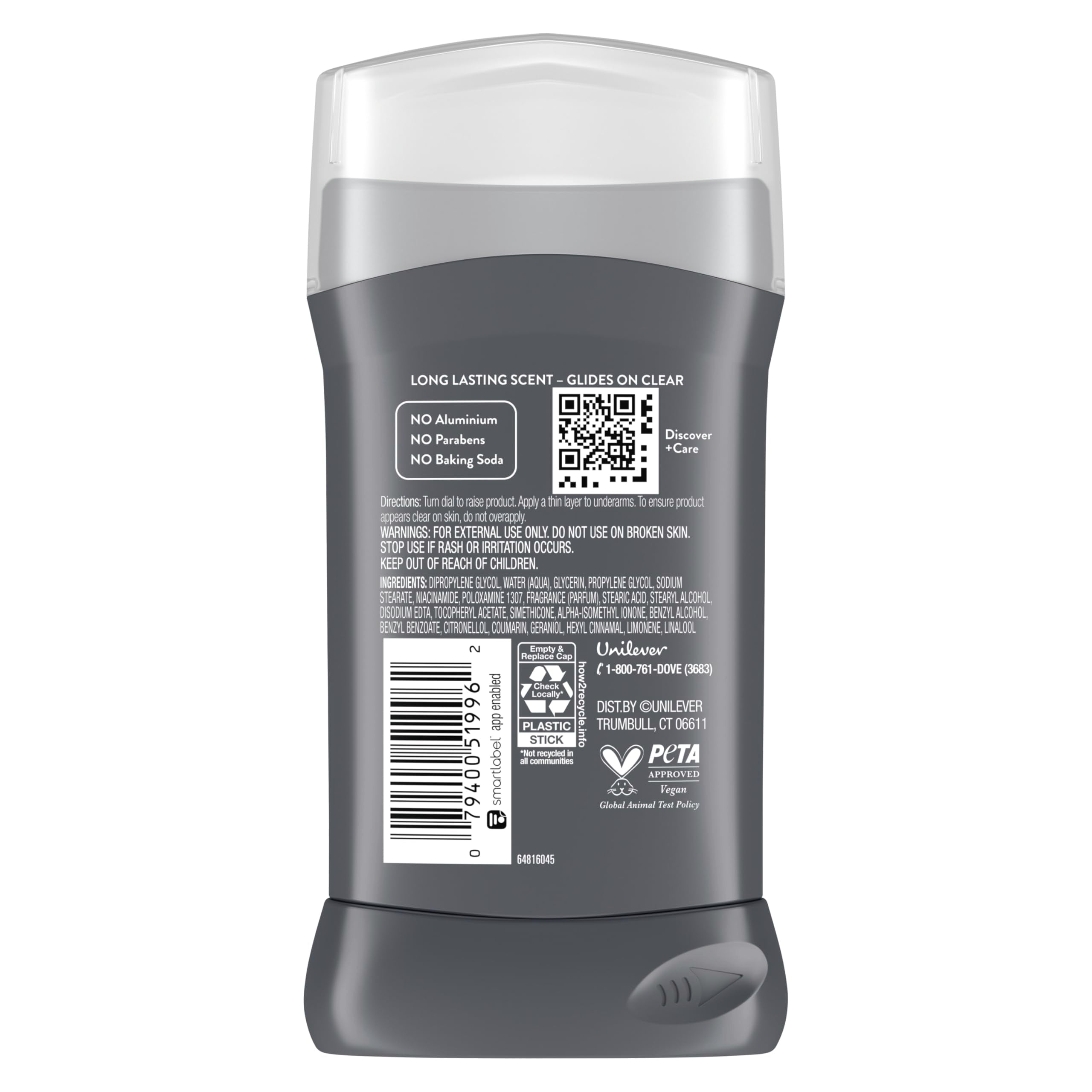 DOVE MEN+CARE Wild Eucalyptus stick application demonstrating long-lasting odor protection