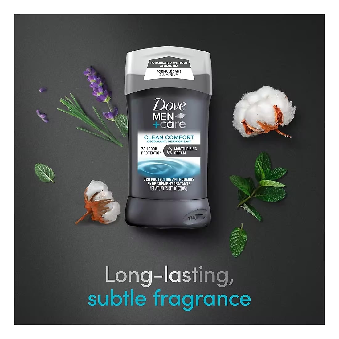 Dove Men+Care aluminum-free stick used underarm application for odor defense