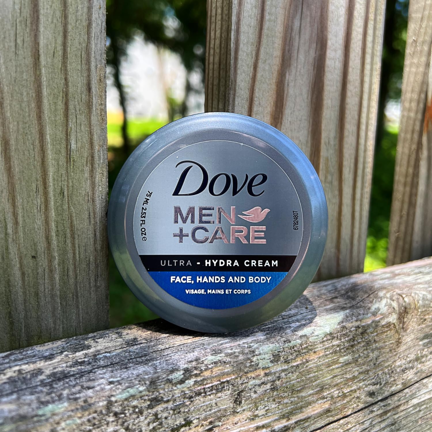 Dove Men+Care Ultra Hydra Cream on the body to combat dry skin