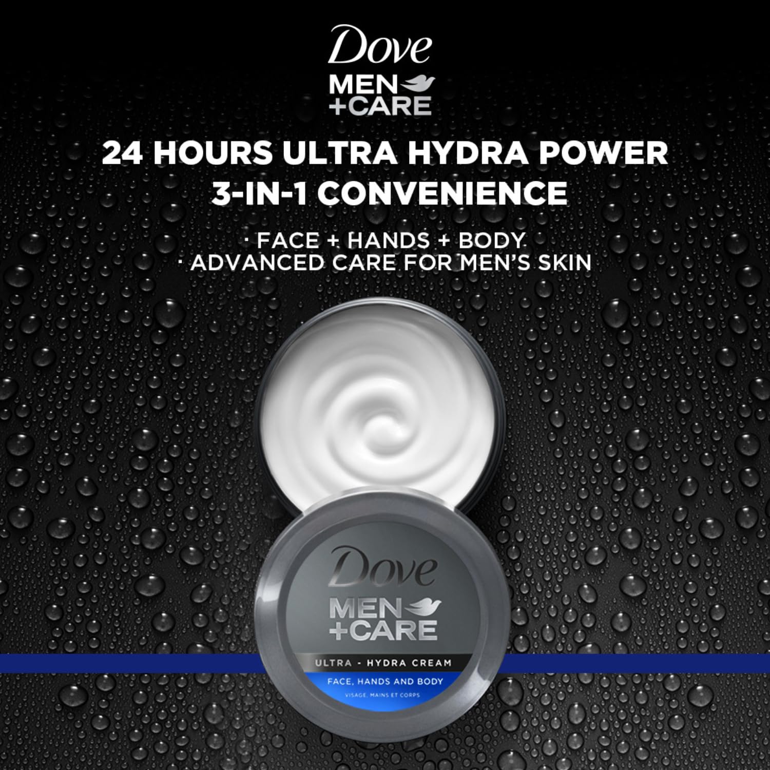 Dove Men+Care Ultra Hydra Cream ready for gym bag use between workouts
