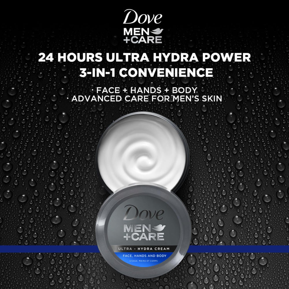 Dove Men+Care Ultra Hydra Cream ready for gym bag use between workouts