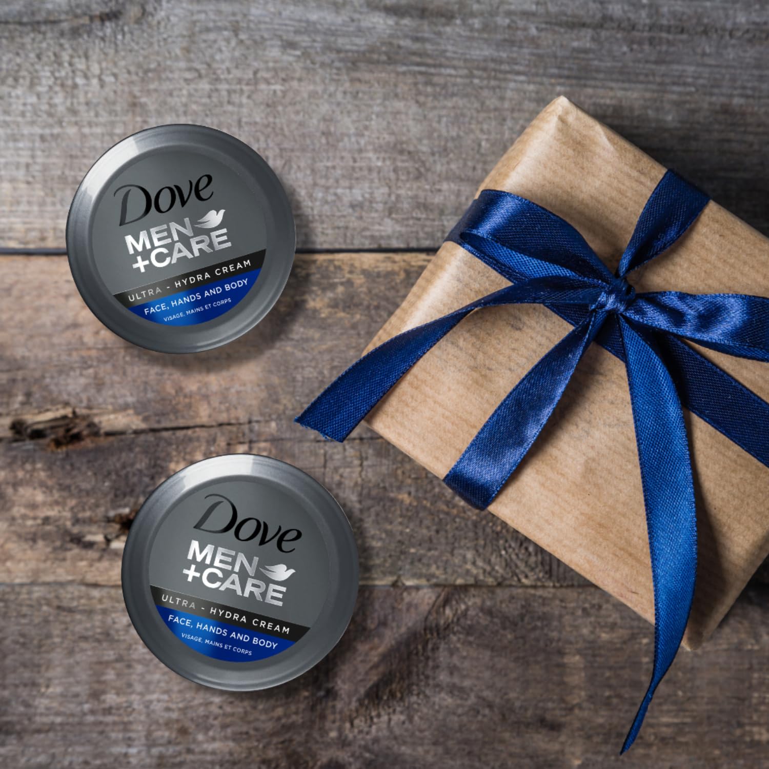 Dove Men+Care Ultra Hydra Cream packaging emphasizing cruelty-free status