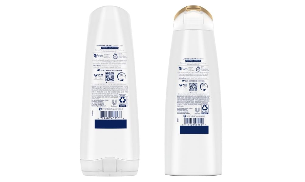 Dove Nourishing Rituals Thickening Conditioner bottle with lavender and rosemary, adding volume and body.