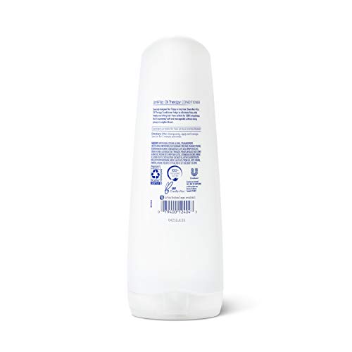 Dove Nutritive Solutions anti-frizz oil-therapy apply-on-hair image demonstrates mid-lengths and ends smoothing.