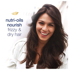 Dove Nutritive Solutions anti-frizz hair-texture scene highlights smoother, softer strands.