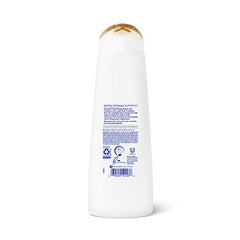 Dove Nutritive Solutions Anti-Frizz Shampoo pour-action highlights easy distribution and fresh formula