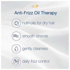 Dove Nutritive Solutions Anti-Frizz Shampoo shiny-hair close-up reveals silky, manageable strands