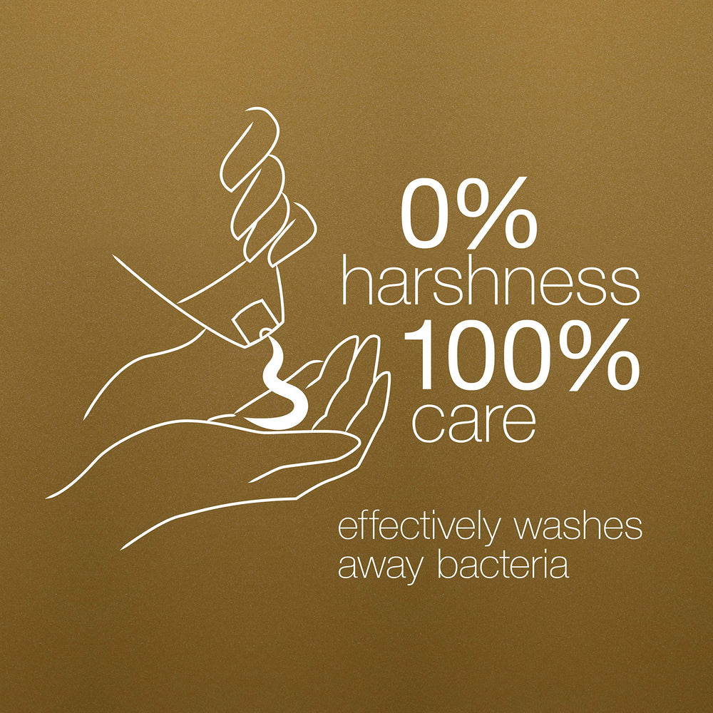 Dove 100% recycled plastic bottle badge communicates eco-conscious packaging.