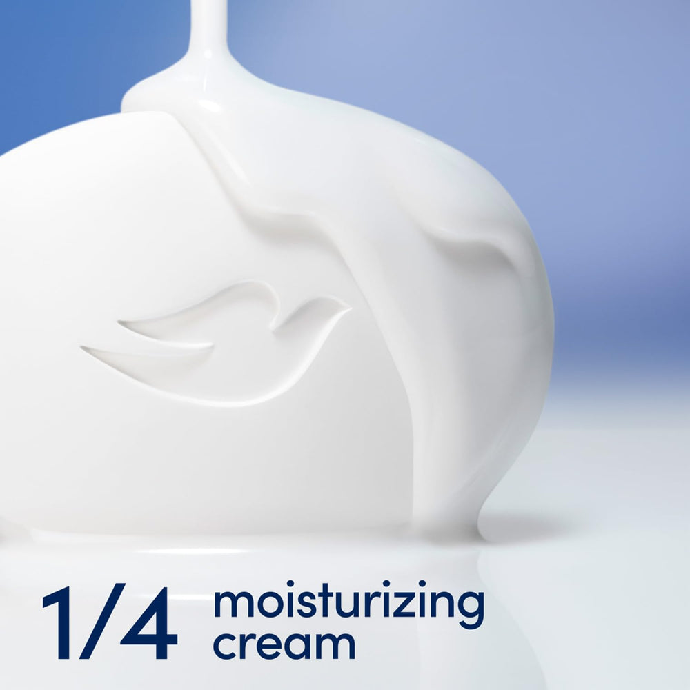 Dove Original Beauty Bar wet-hands image shows mild fragrance and refreshing feel.