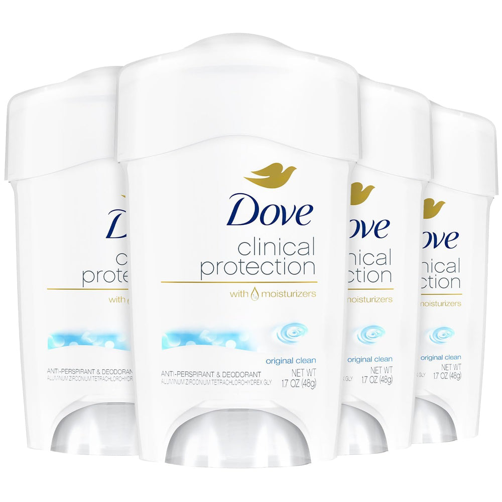 Dove Original Clean deodorant pack bottle for long-lasting freshness.