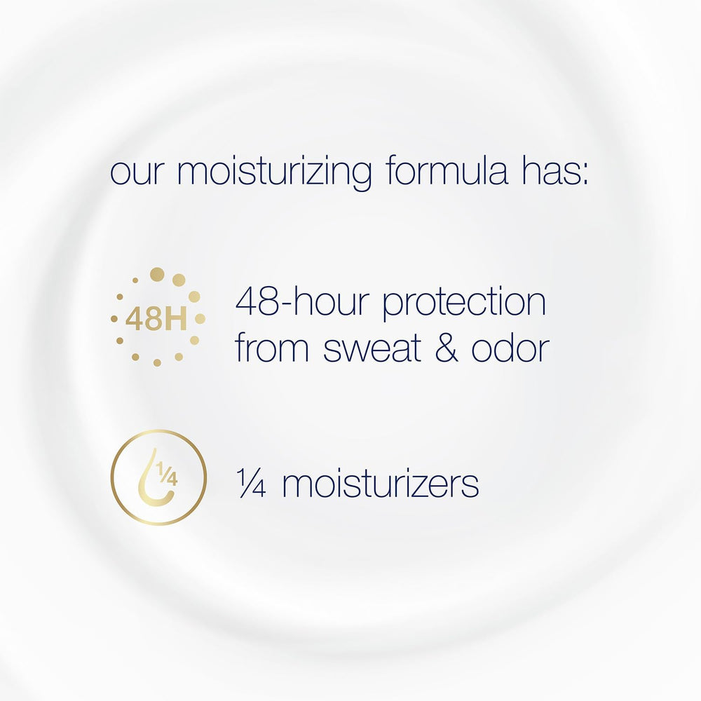 Dove Original Clean with ¼ moisturizers for softer, comfortable underarms.