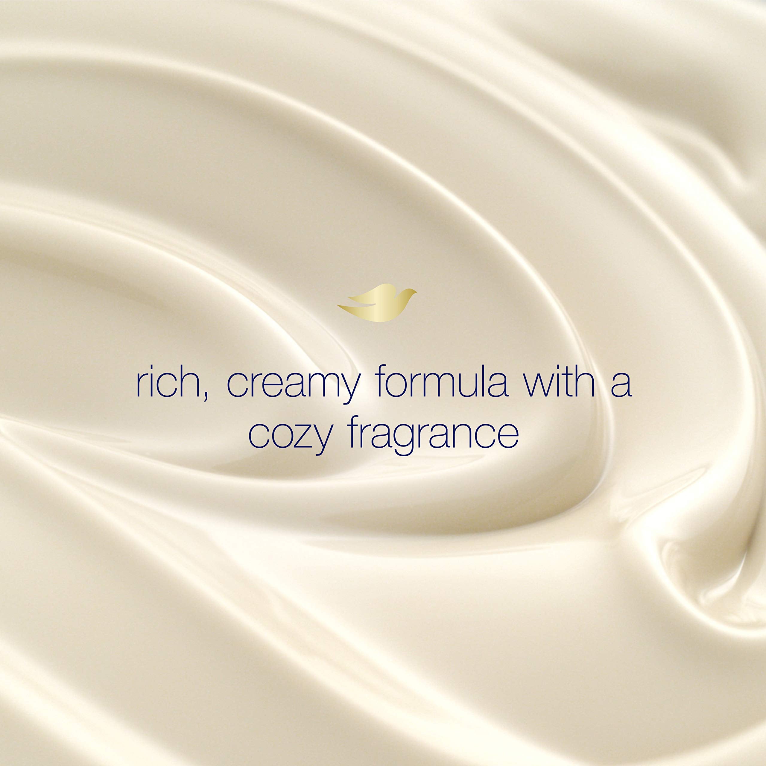 Dove Pampering body wash rich foam lather ready to cleanse and soothe skin.