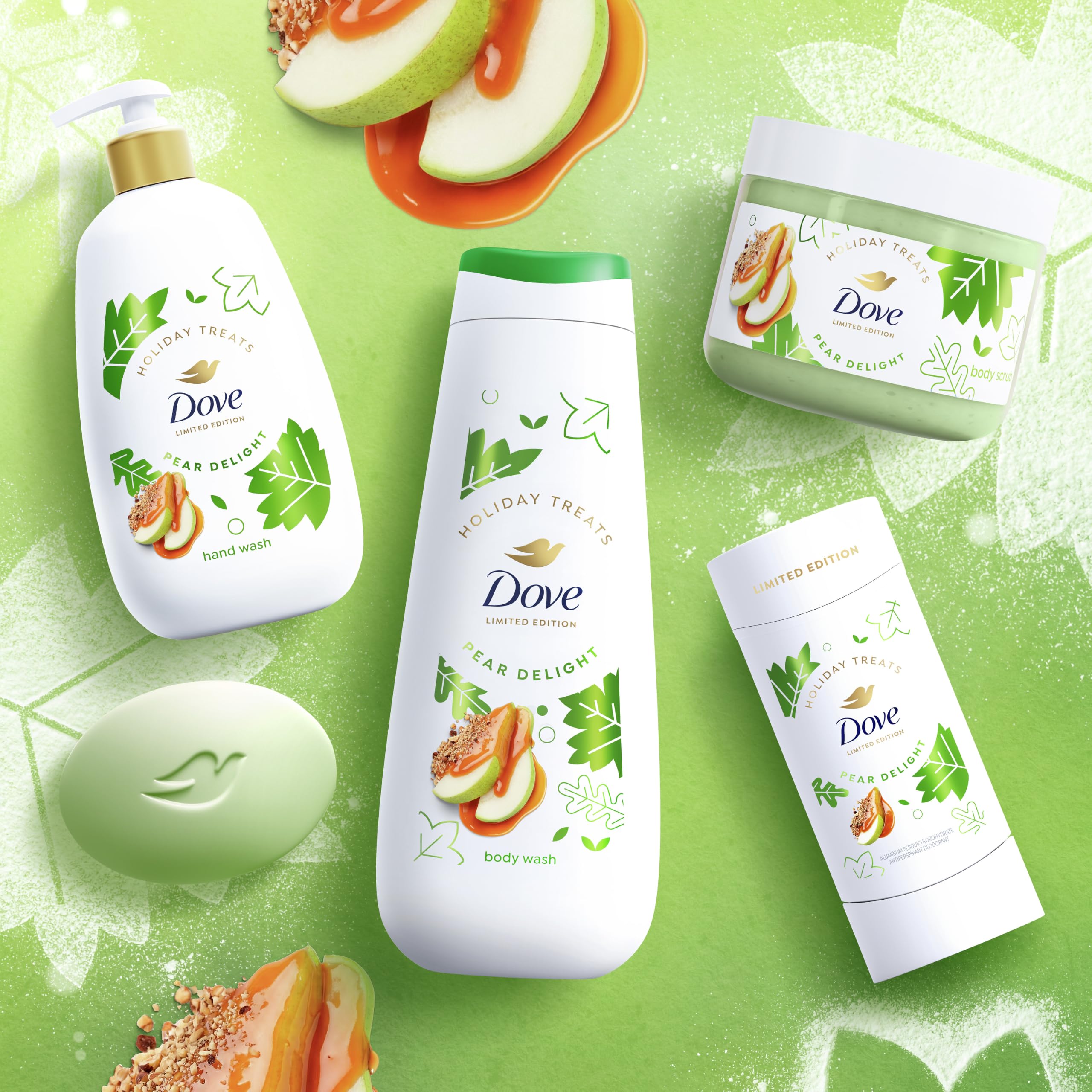 Dove pear harvest with fresh pears to illustrate the dessert-like fragrance