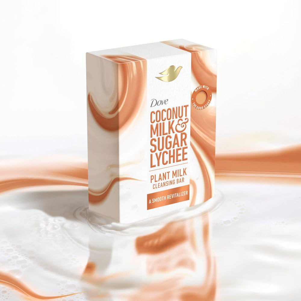 Dove lychee-note-fragrance evokes a refreshing shower experience.