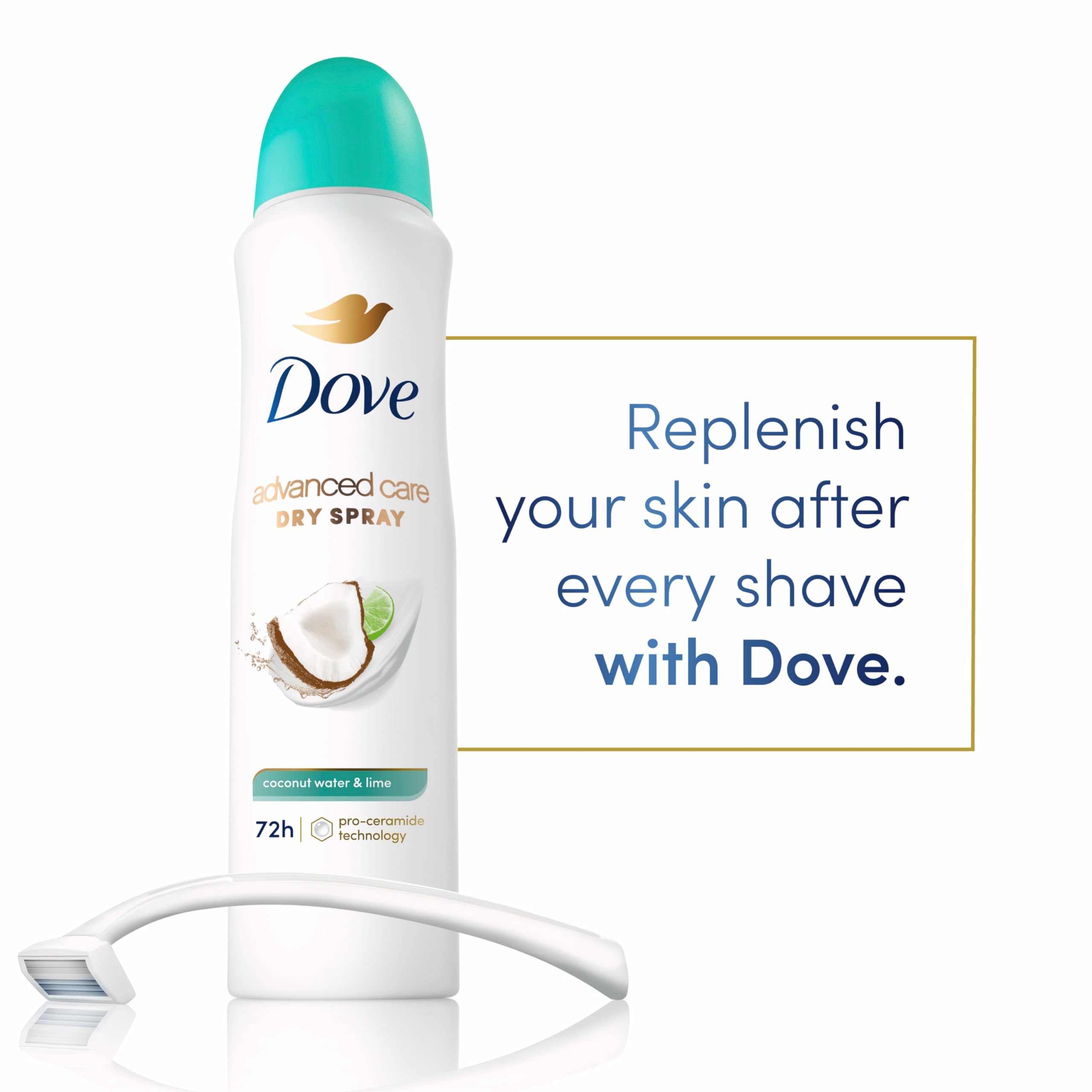 Dove PETA Approved Vegan logo signaling cruelty-free, kind-to-skin antiperspirant.