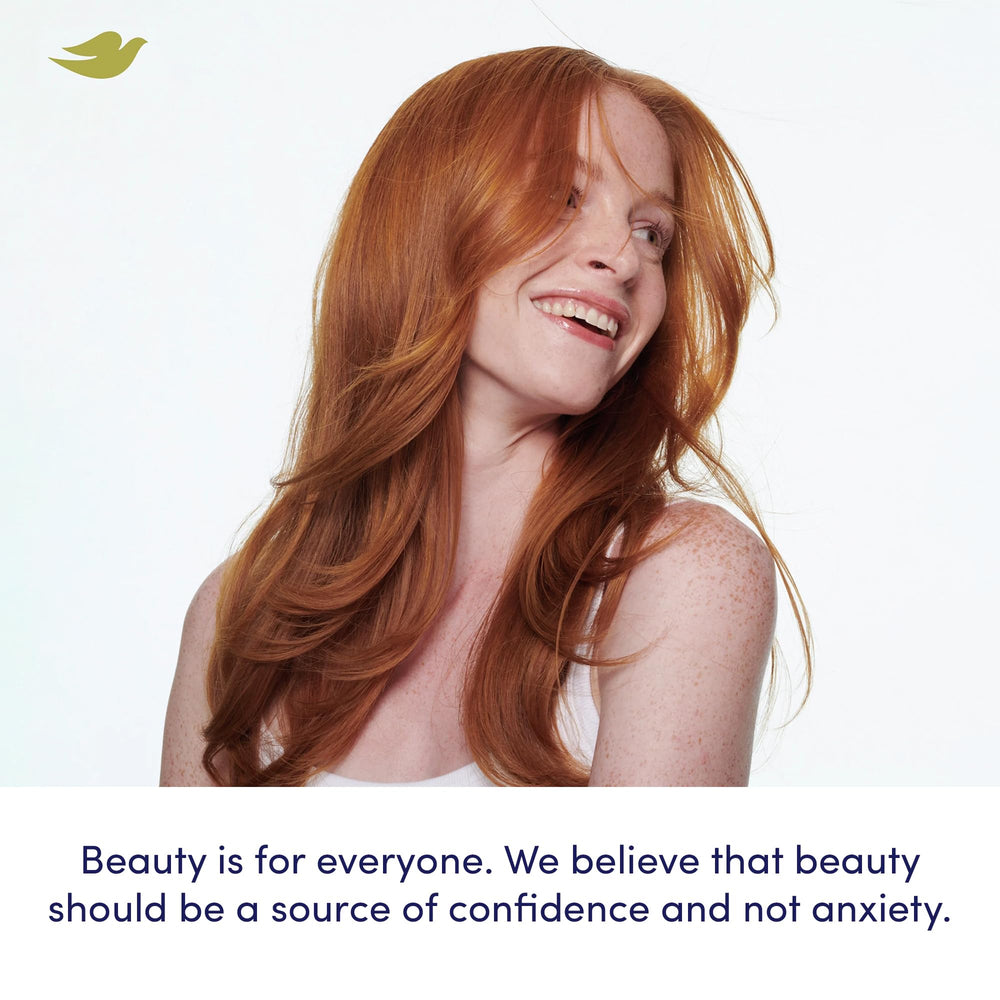Dove cruelty-free PETA-approved packaging signals ethical care for skin.