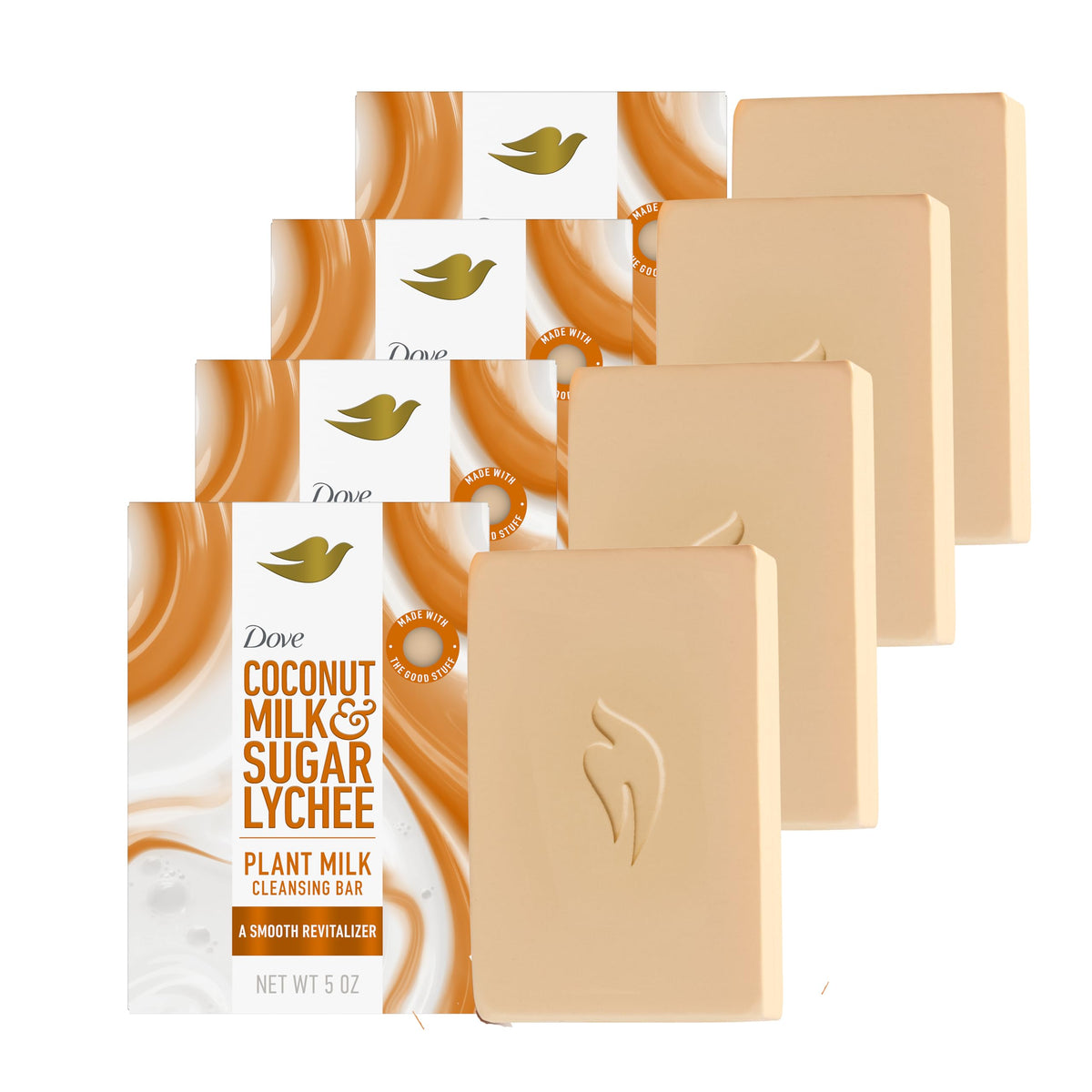 Dove Plant Milk Cleansing Bar coconut-milk-lather demonstrates gentle cleansing and moisture.