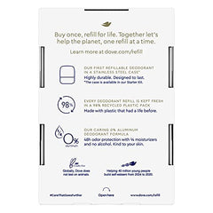 Dove refill deodorant refills stacked for easy replacement