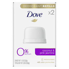 Dove refillable deodorant case in stainless steel, durable and waste-reducing