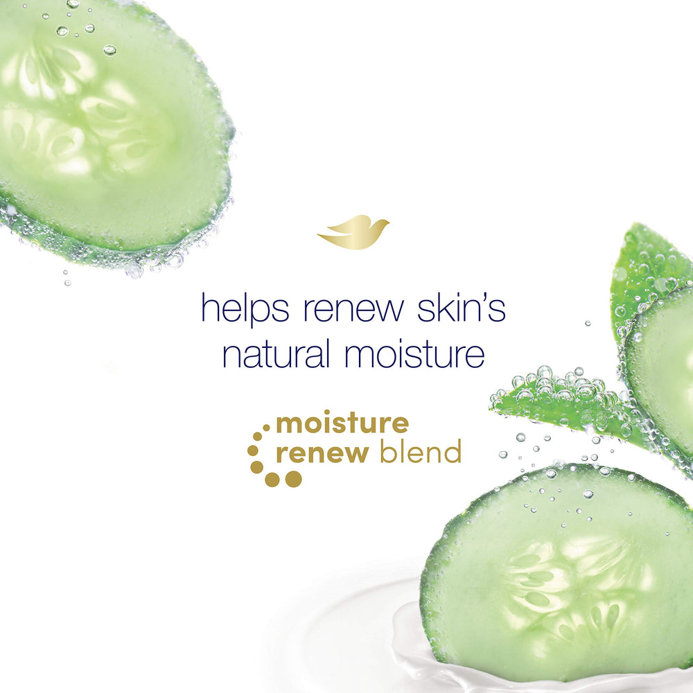 Dove Refreshing Body Wash ingredients close-up featuring natural moisturizers