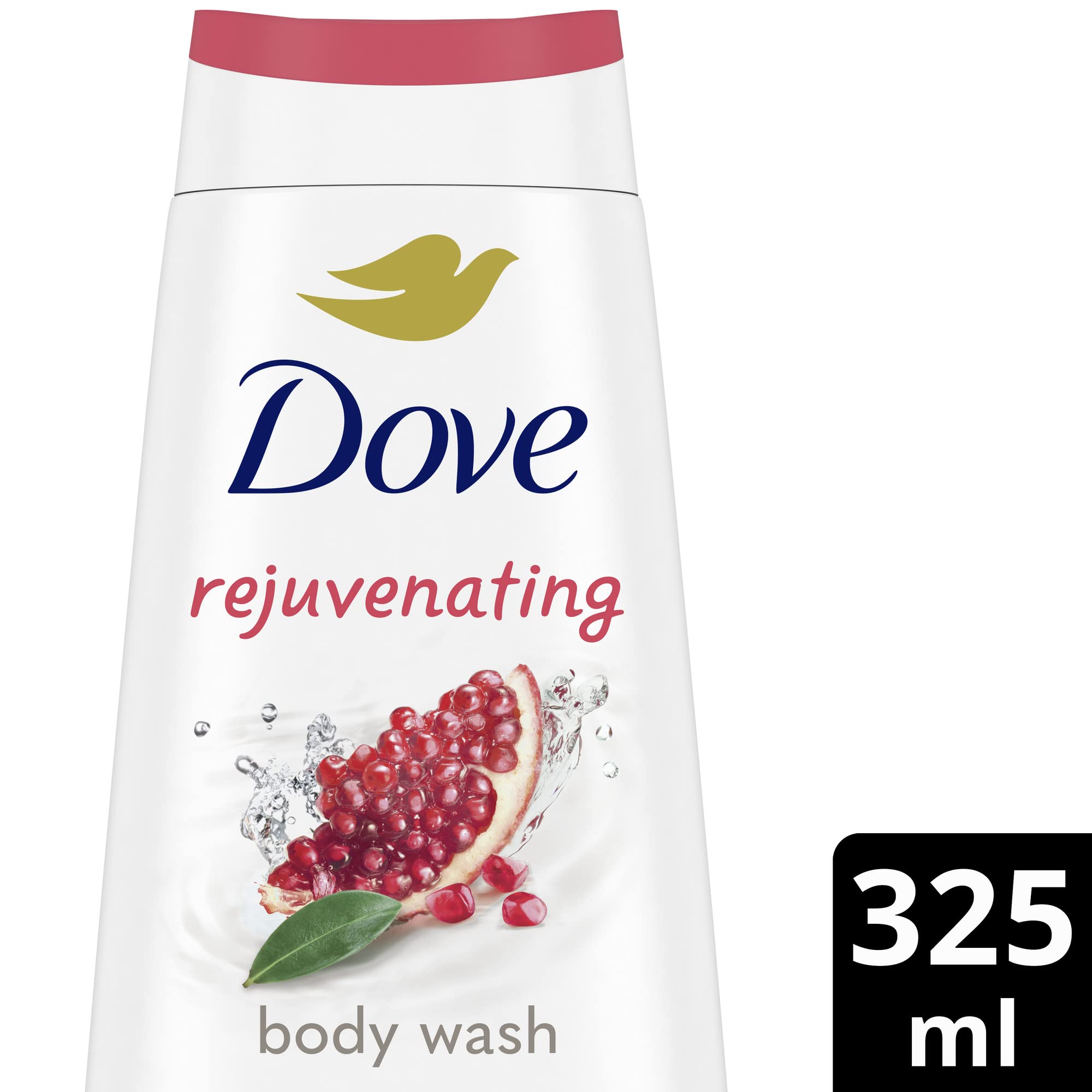 Dove Rejuvenating Body Wash shows luxurious lather enhancing cleansing