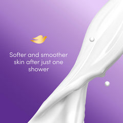 Dove Relaxing Body Wash foam lather close-up showing creamy texture