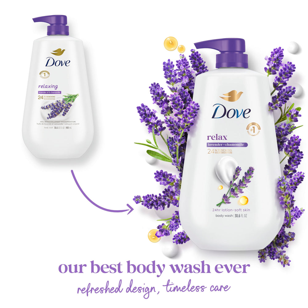 Sulfate-free and paraben-free Dove formula close-up label.