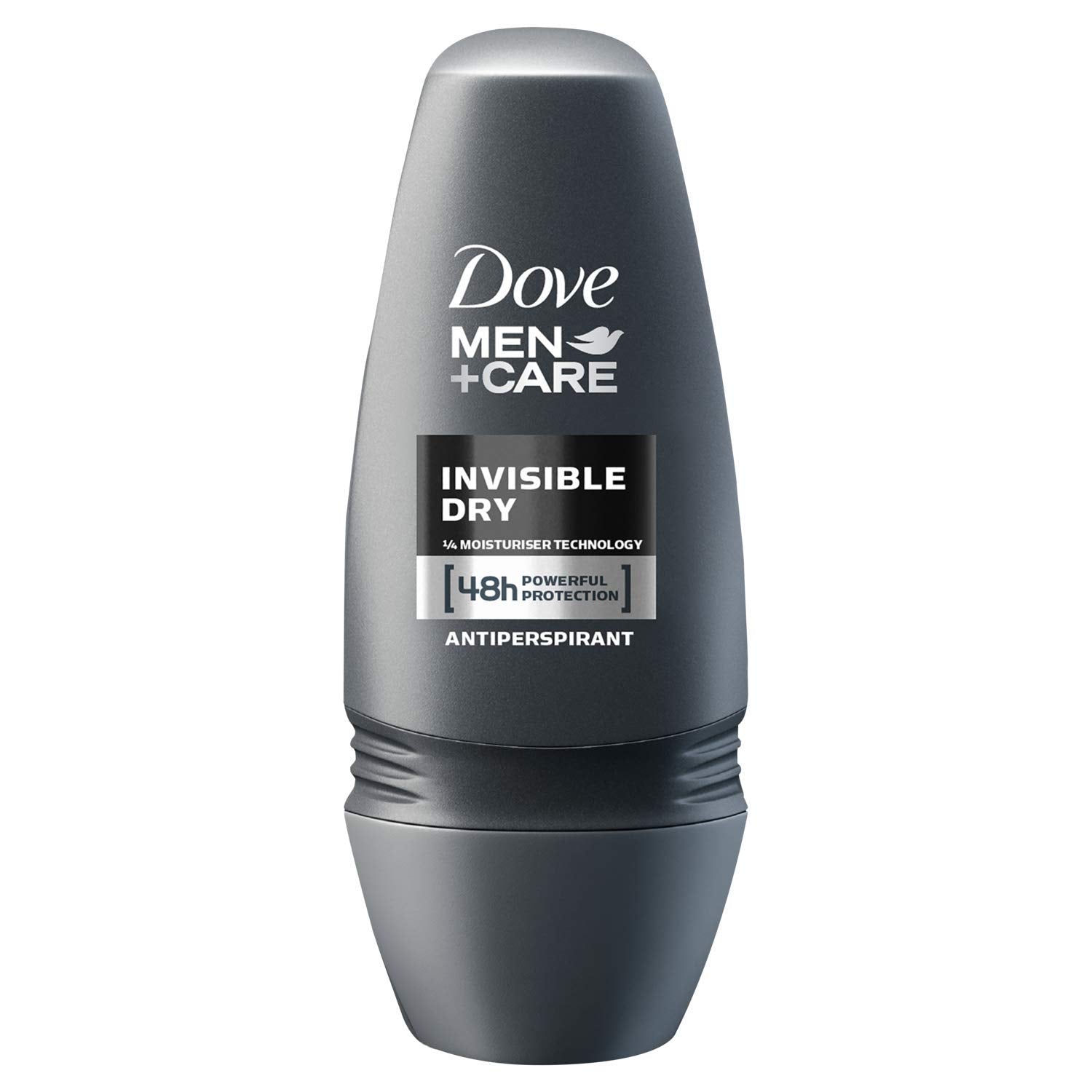 Dove roll-on invisible-dry application swipe demonstrates quick-dry feel and sweat protection.