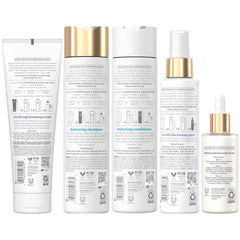 Dove Scalp + Hair Therapy hydrating shampoo lather for gentle cleansing and hydration.