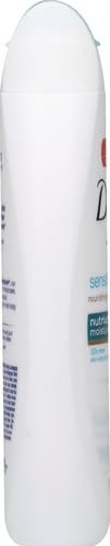 Dove Sensitive Skin Body Wash hand-application demonstrates easy, rinse-off cleansing.