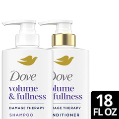 Dove shampoo with collagen and biotin for stronger-feeling fine hair.