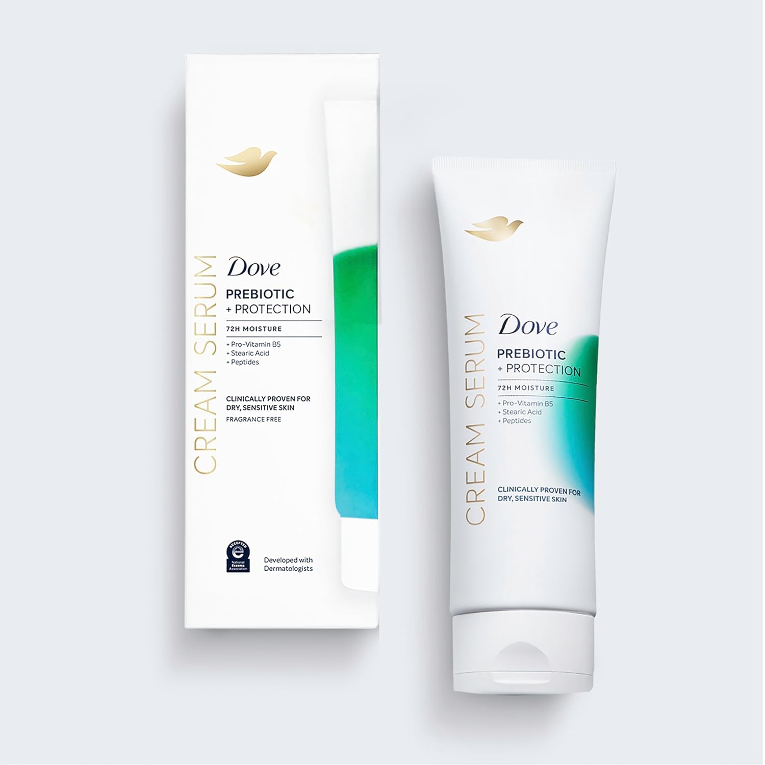 Dove Stearic Acid ingredient spotlight hints at gentle cleansing and skin-softening support.