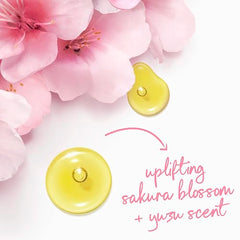 Dove Uplifting Sakura Blossom Yuzu lather showing rich foam for gentle cleanse.