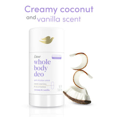 Dove packaging highlights aluminum-free formula and dermatologist-approved care.